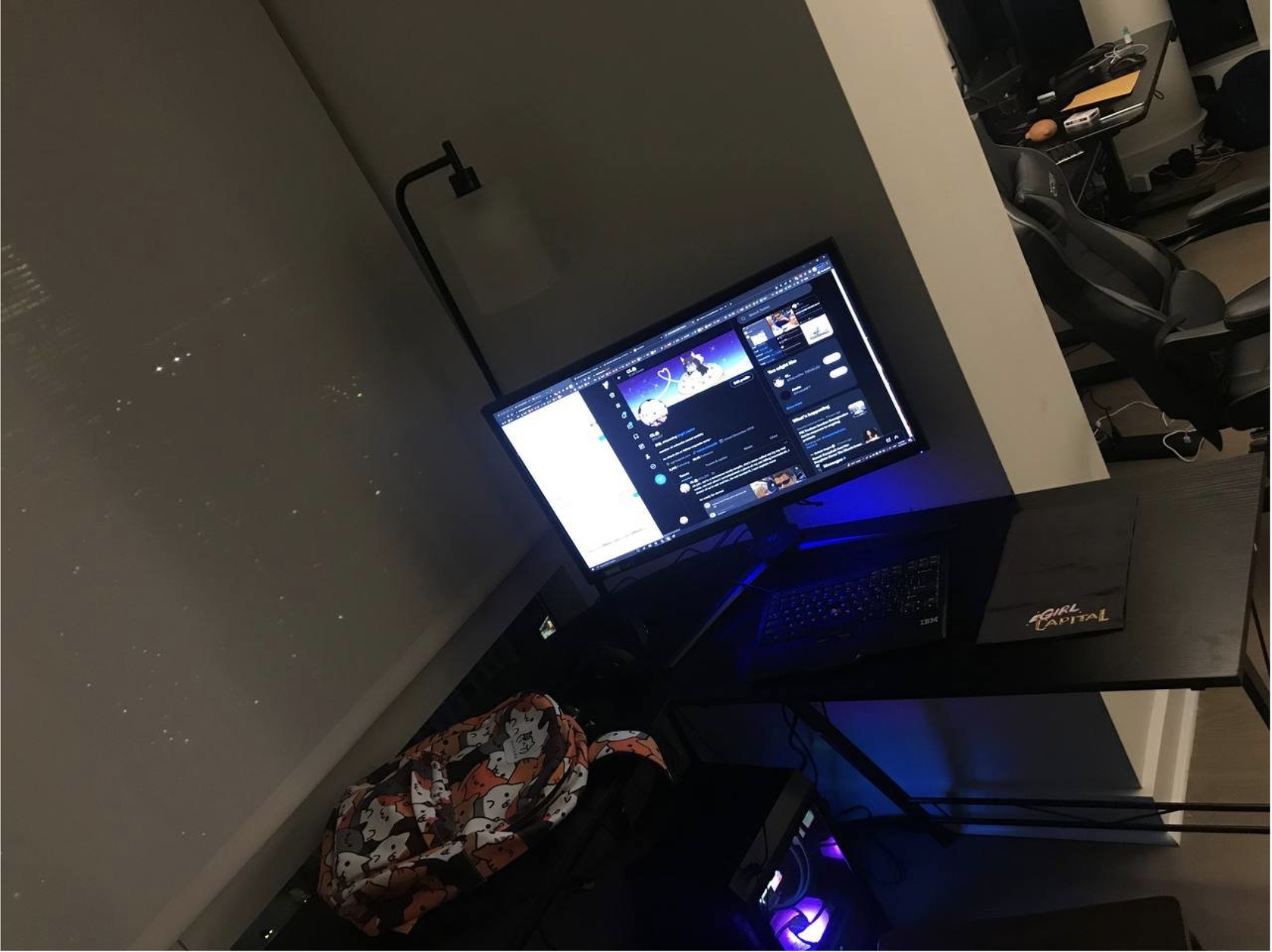 Our first apartment office, 2021
