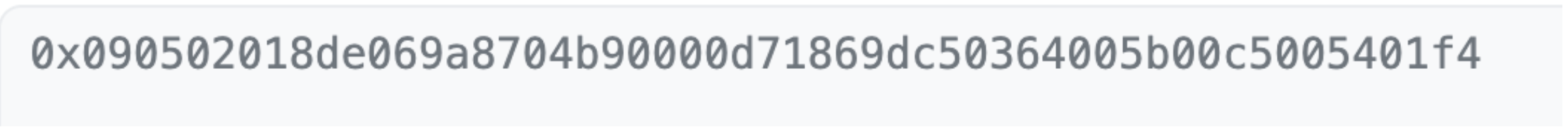 Our packed transaction calldata